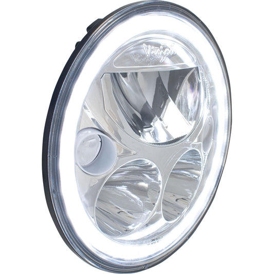 7" XMC Motorcycle LED Headlight Chrome | White Halo