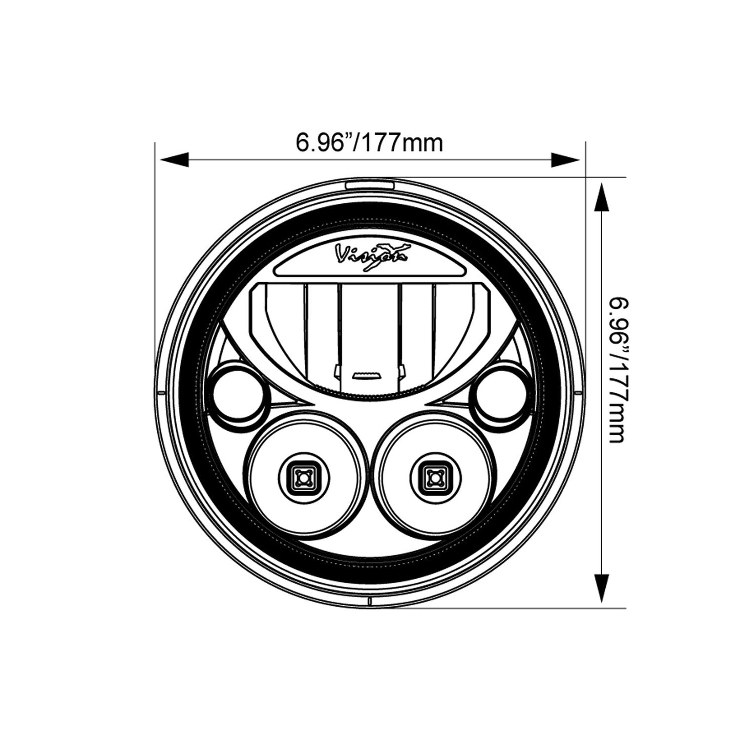2007-2017 Jeep JK VX LED Headlight Kit - Chrome | White Halo