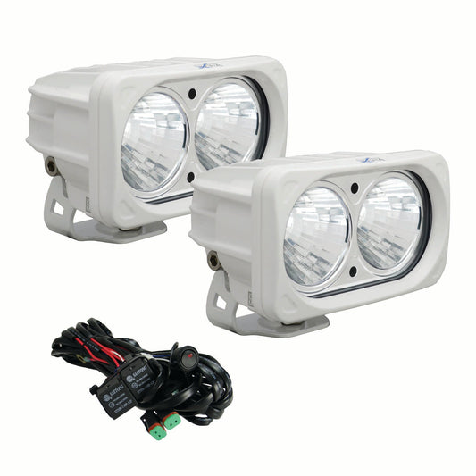 6? White Optimus Dual 20° Beam LED Light Kit