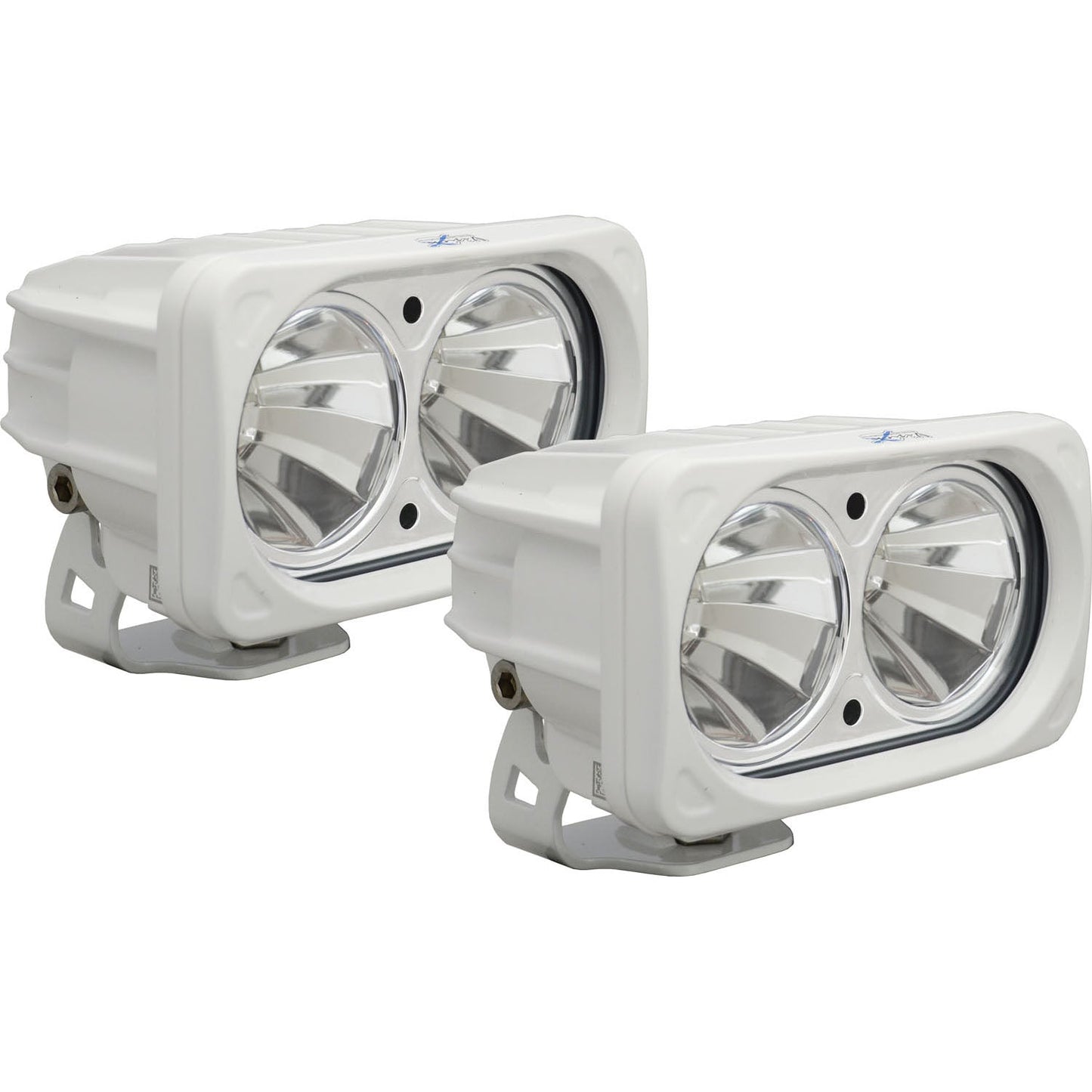 6? White Optimus Dual 60° Beam LED Light Kit