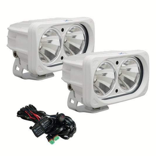 6? White Optimus Dual 60° Beam LED Light Kit