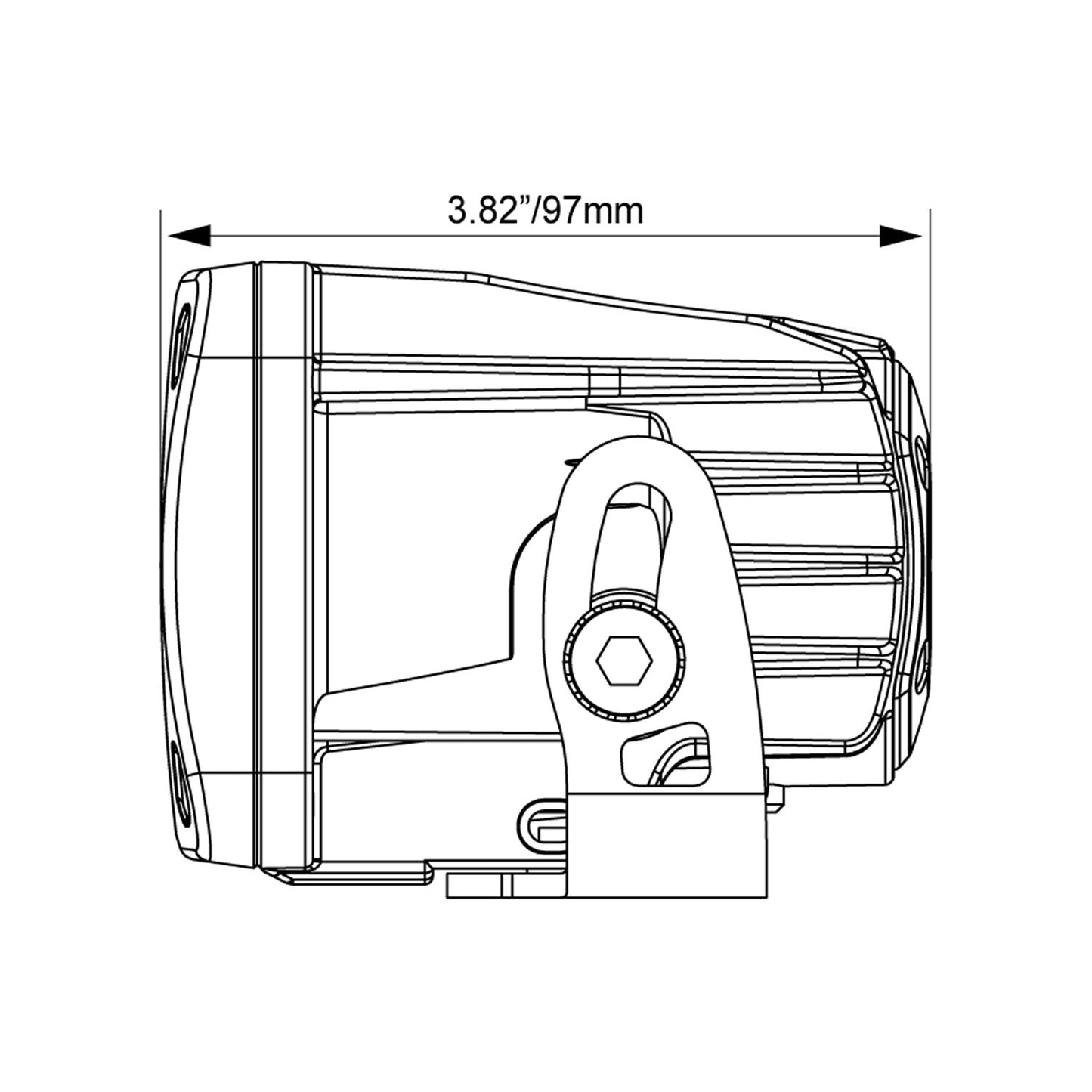 3" Optimus Square 60º Beam LED Light