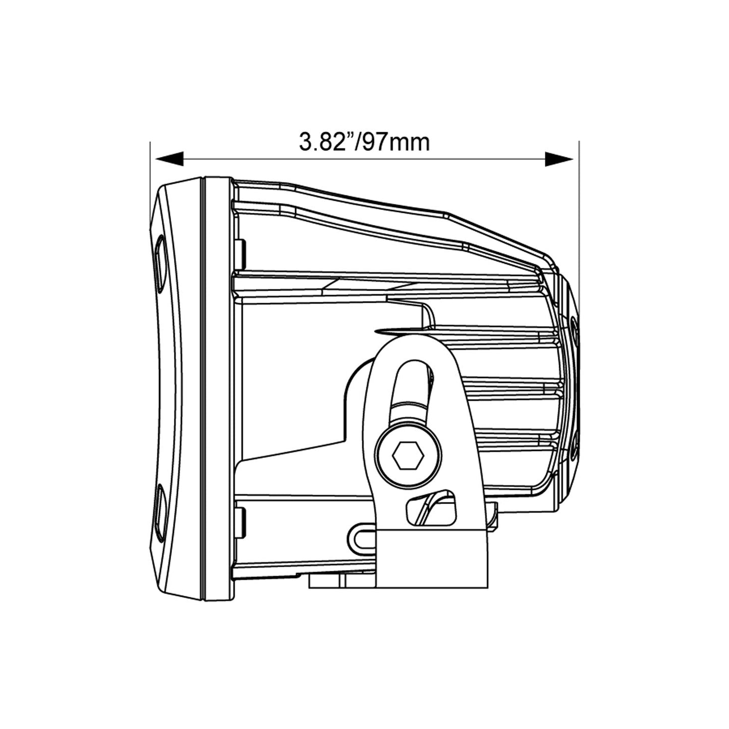 3.7" CG2 Single LED Light Cannon Kit