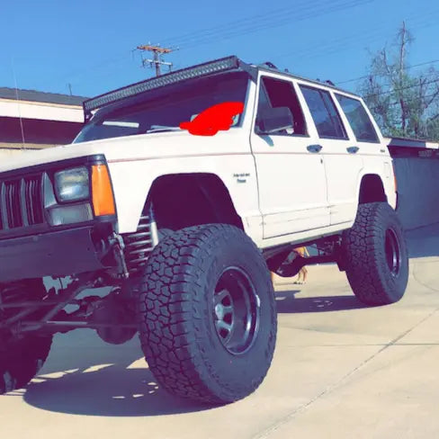 Jeep XJ Cherokee 50" Curved Roof Mounts - safesled