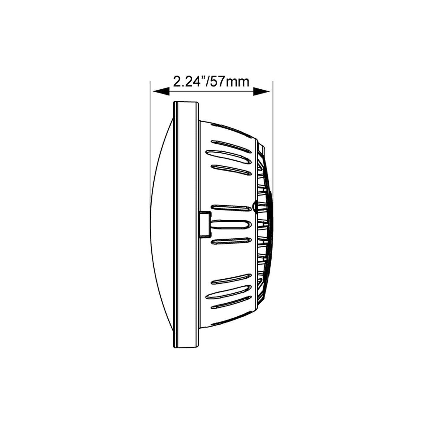7" XMC Motorcycle LED Headlight Black Chrome | White Halo