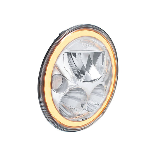 5.75" XMC Motorcycle LED Chrome | Amber Halo