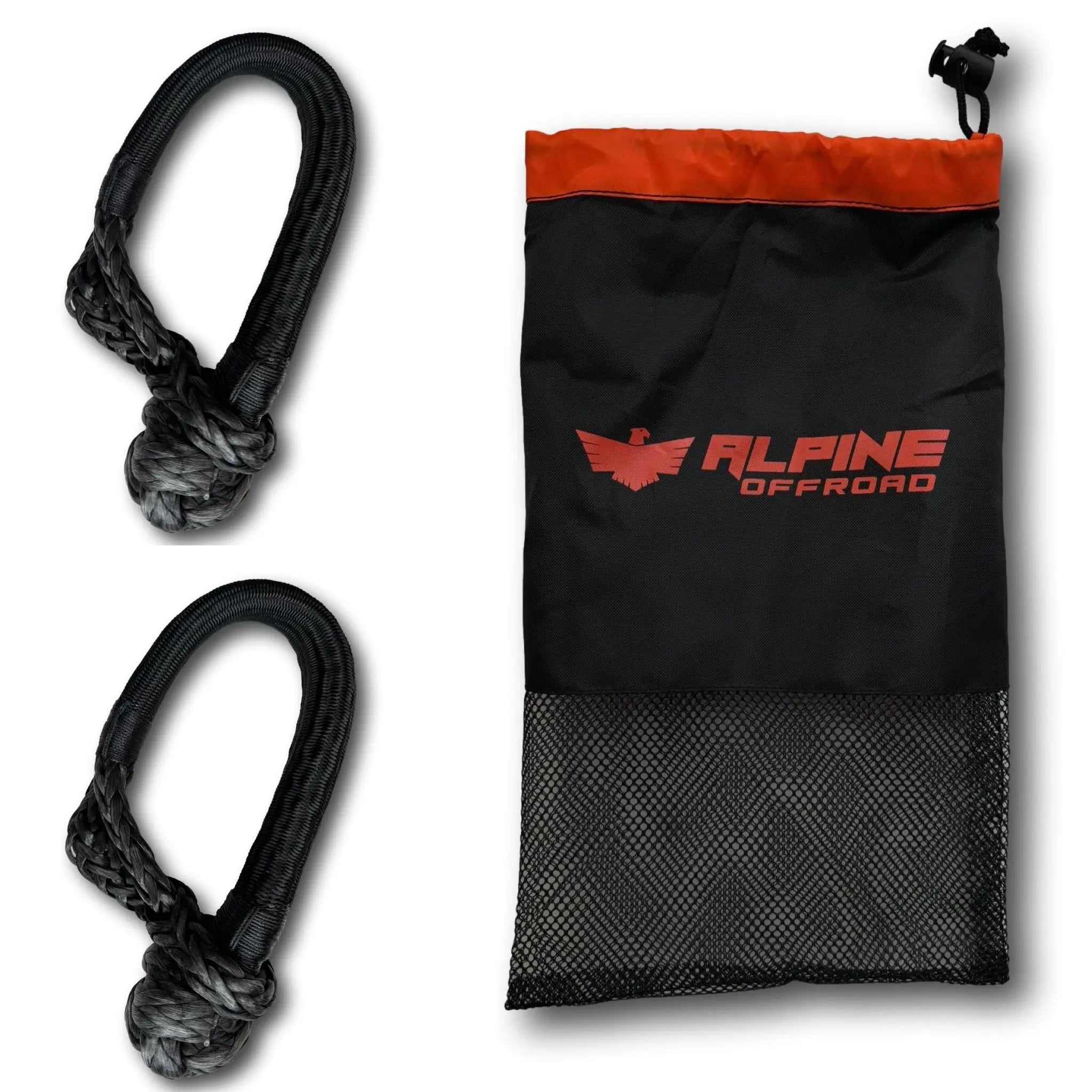 46,000 lbs Synthetic Soft Shackles (Pair) with Storage bag Alpine Offroad