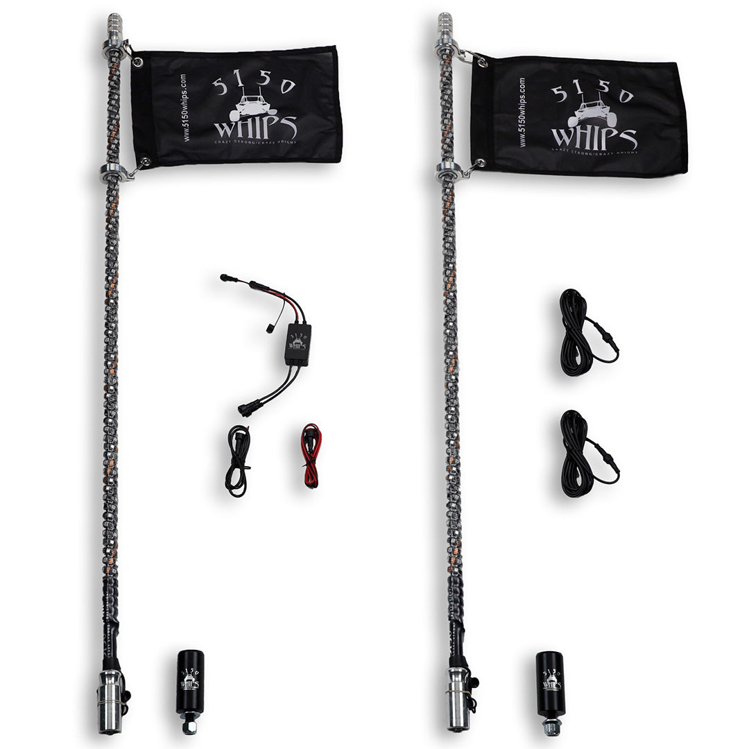 5150 Platinum 2x 187 LED Whips (1 Pair) 5150 Whips