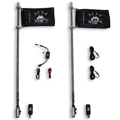 5150 Platinum 2x 187 LED Whips (1 Pair) 5150 Whips