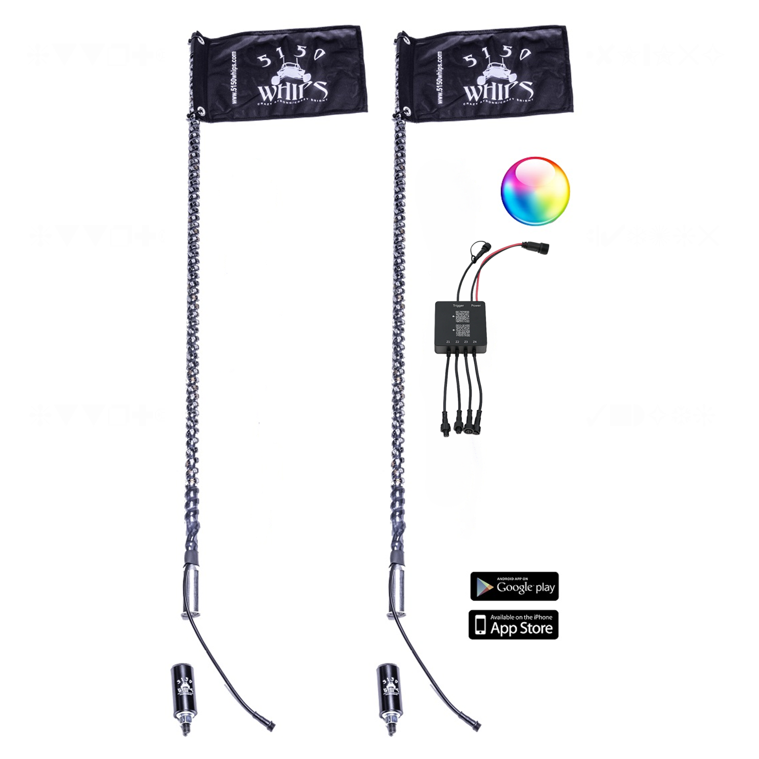 187 LED Whips – Pair