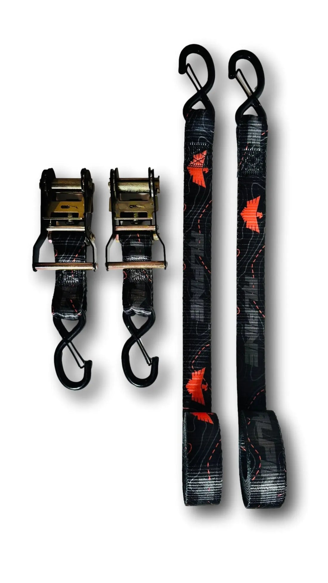Orange Topo Universal Tie Downs (Pair) Alpine Offroad