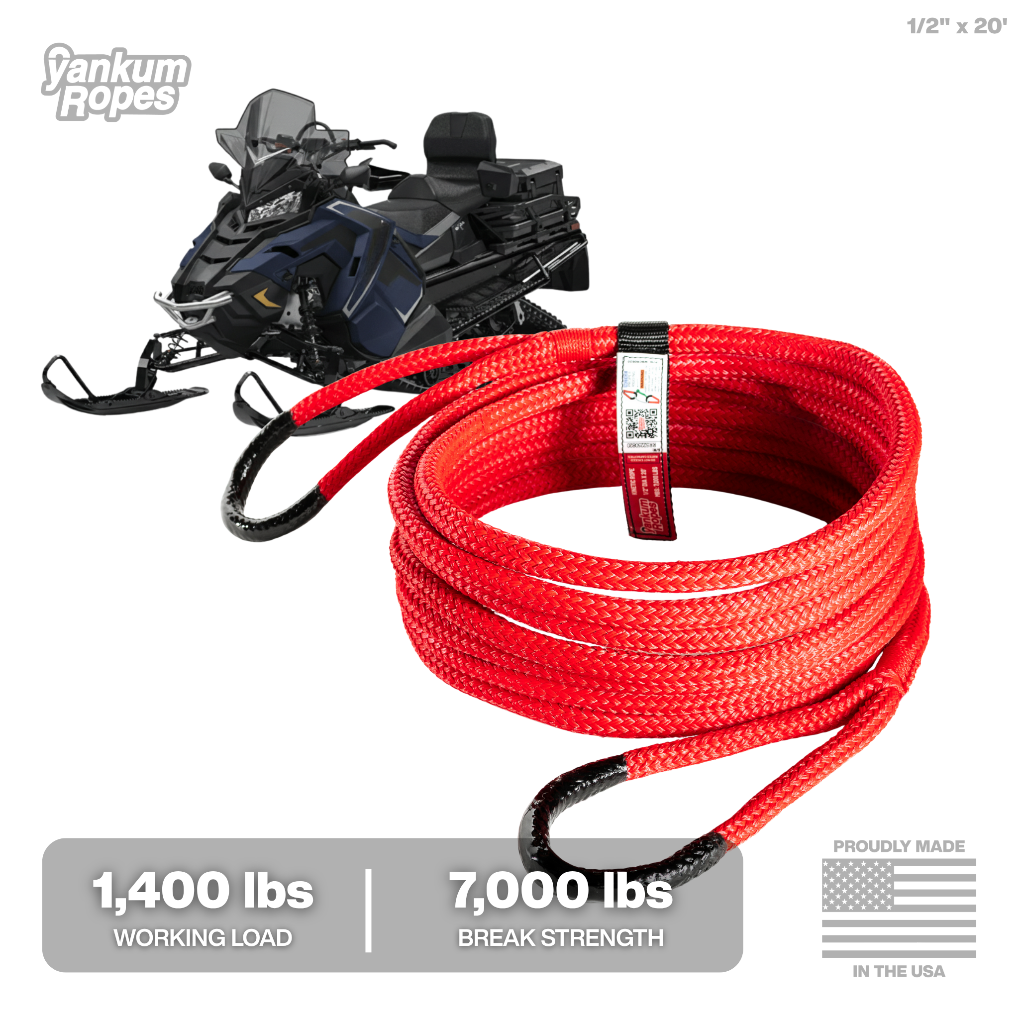 1/2" Kinetic Recovery Rope "Racer"