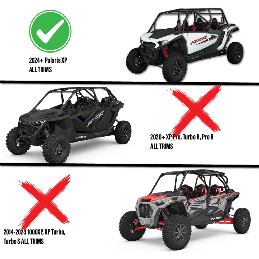 Aces Racing - 2024+ Polaris XP Bench Seat and Bucket Seat Combo