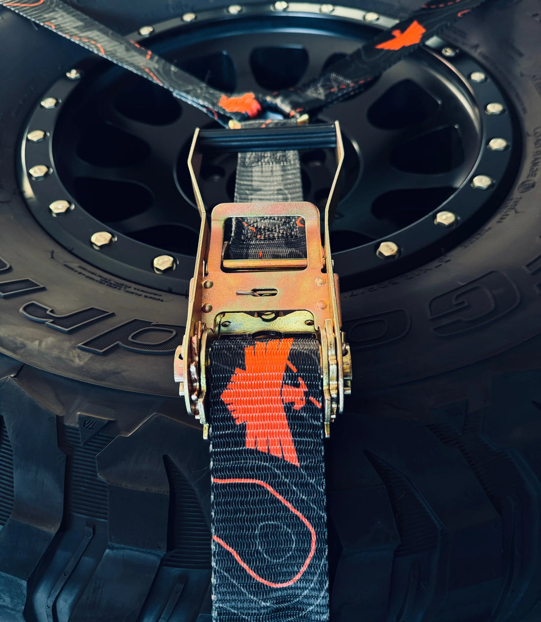 2" Orange and Gray Topo Y Strap Alpine Offroad