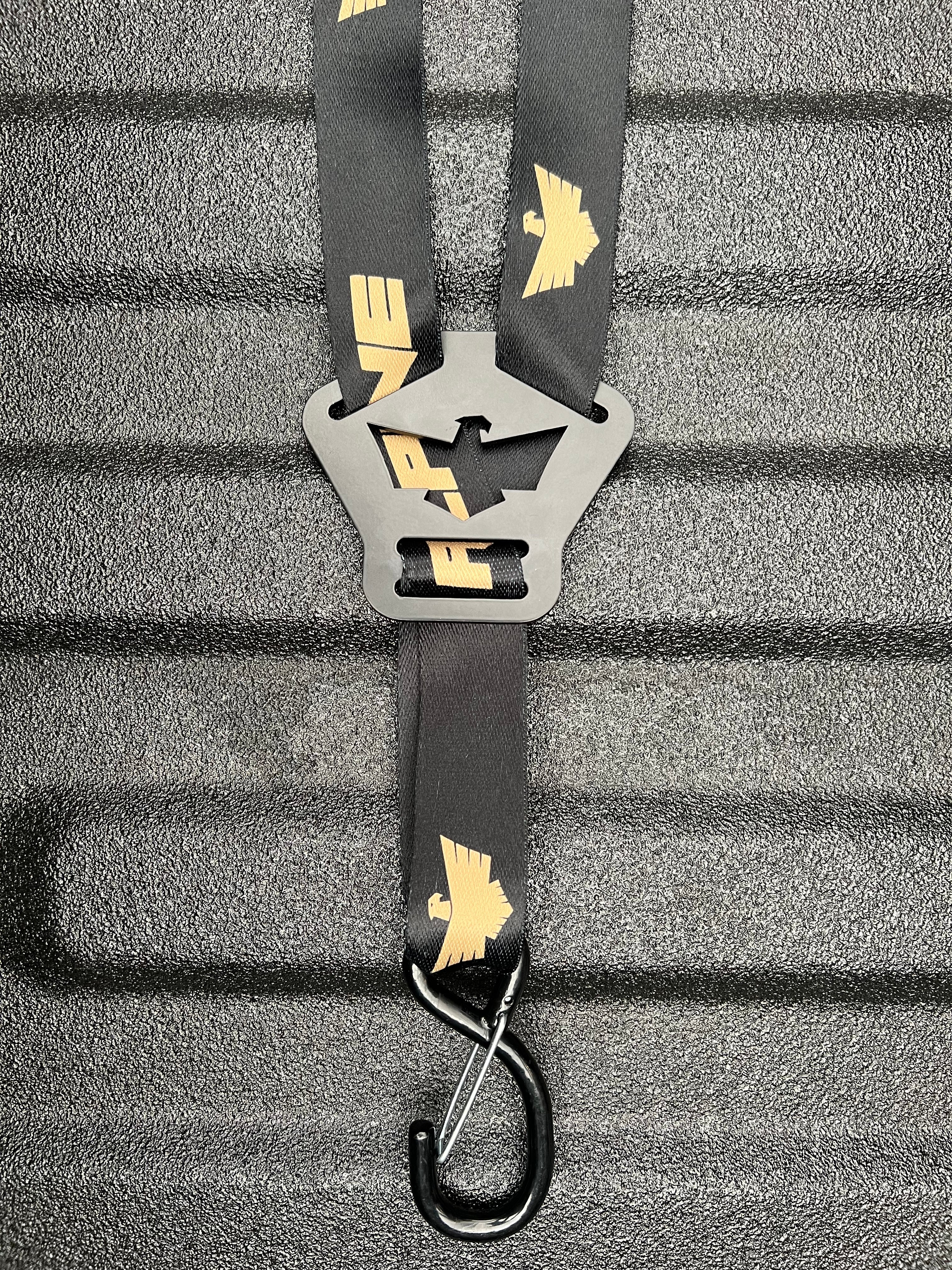 Dual Y Fuel Jug Strap-Gold and Black Alpine Offroad