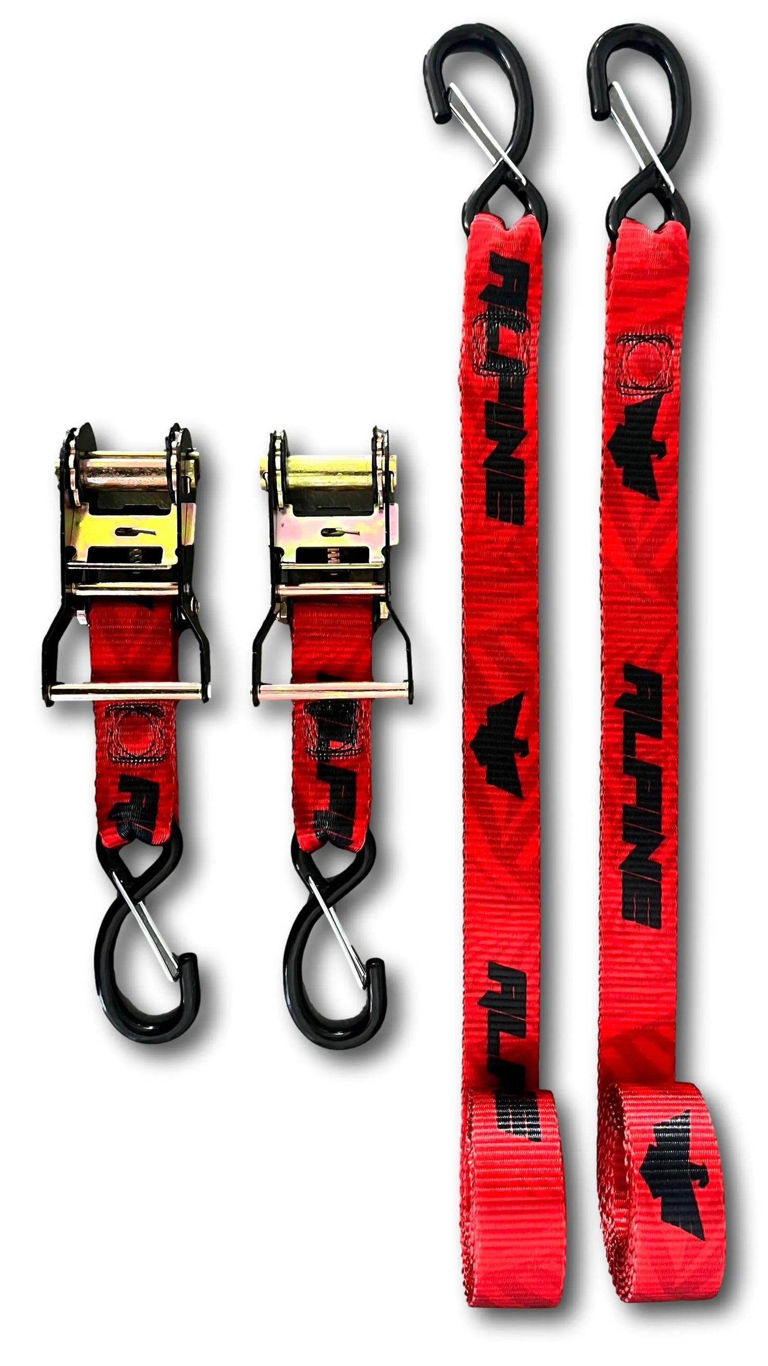 Red Universal Tie Downs (Pair) Alpine Offroad