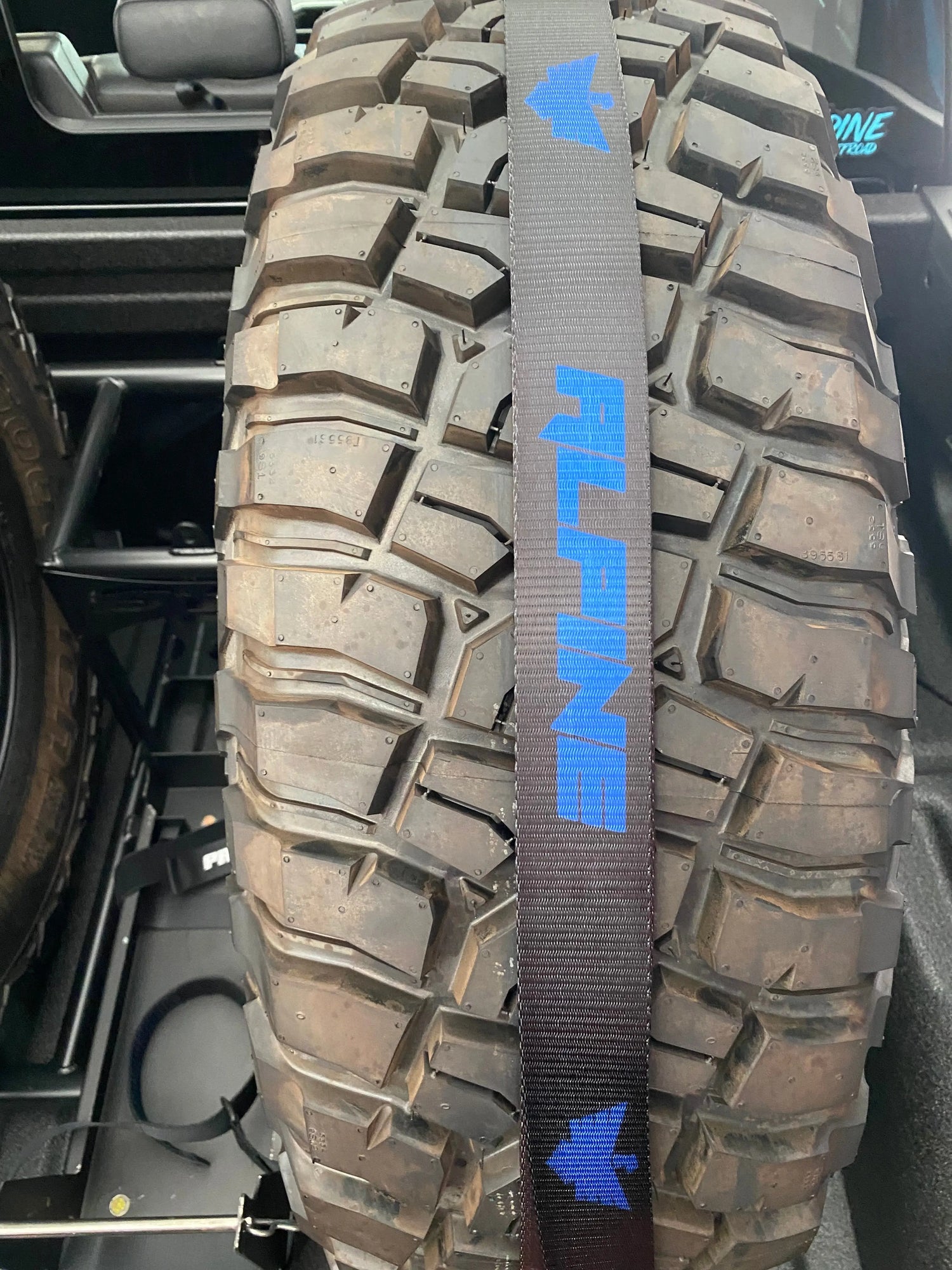 2" Blue and Black Y Strap Alpine Offroad