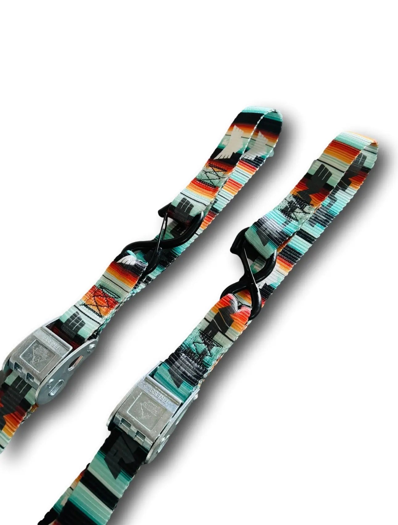 Teal Serape Moto Tie Downs (Pair) Alpine Offroad