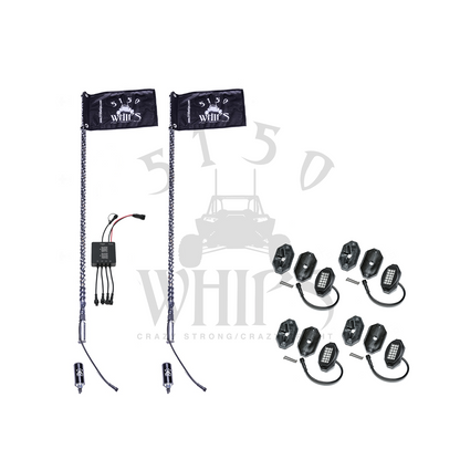 187 Whips and Rock Light Combo Kit