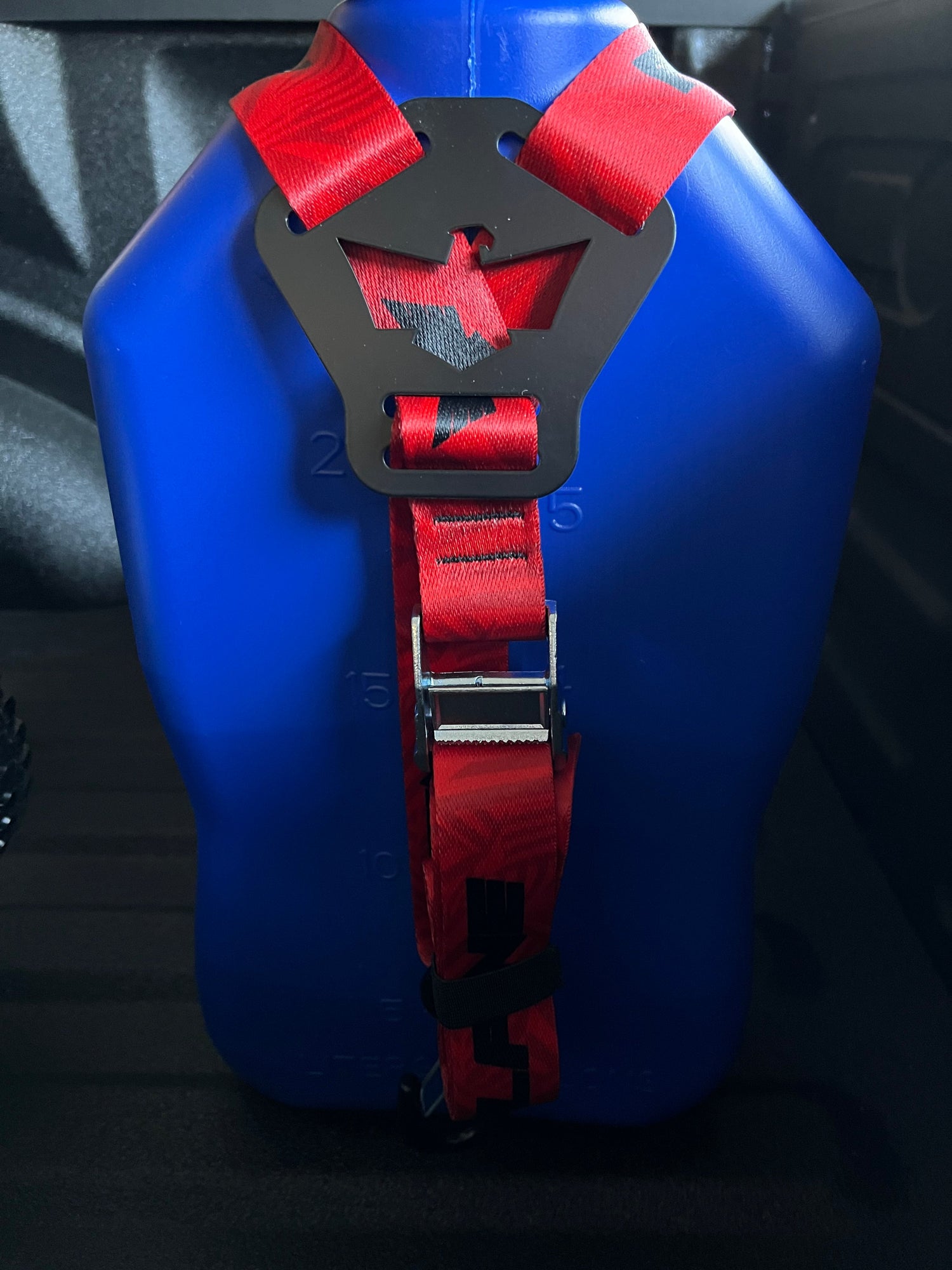 Dual Y Fuel Jug Strap- Red Dazzle Alpine Offroad
