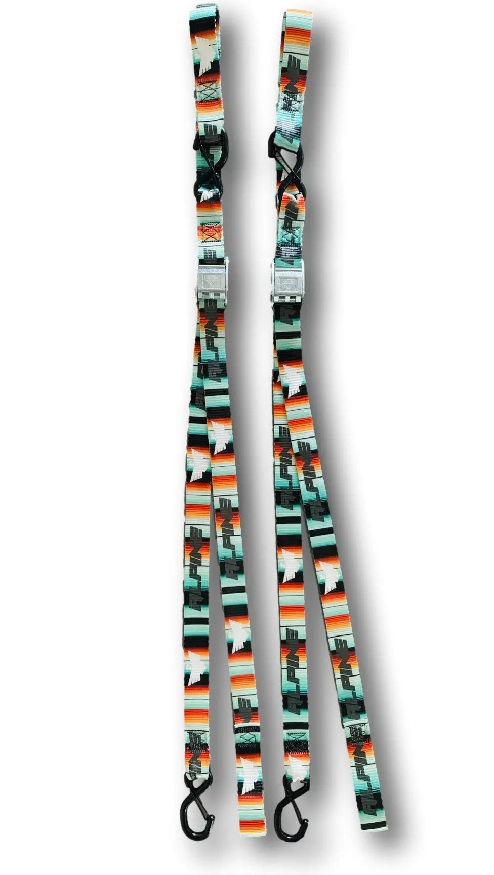Teal Serape Moto Tie Downs (Pair) Alpine Offroad