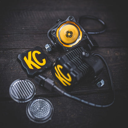 KC FLEX ERA 1 Light Cover - Black/Yellow KC Logo
