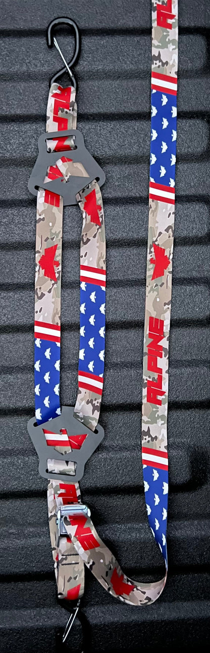Dual Y Fuel Jug Strap-Stars and Camo Alpine Offroad