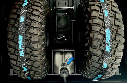 Teal Topography Tire Tie Down (Single Strap) Alpine Offroad