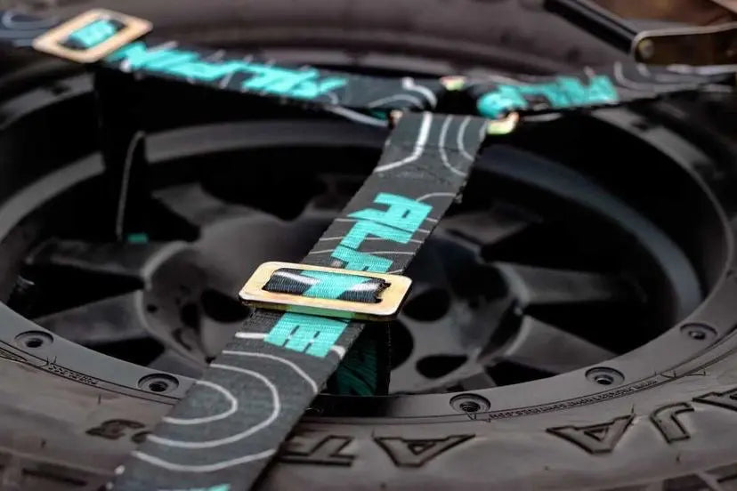 2" Teal Topography Y Strap Alpine Offroad