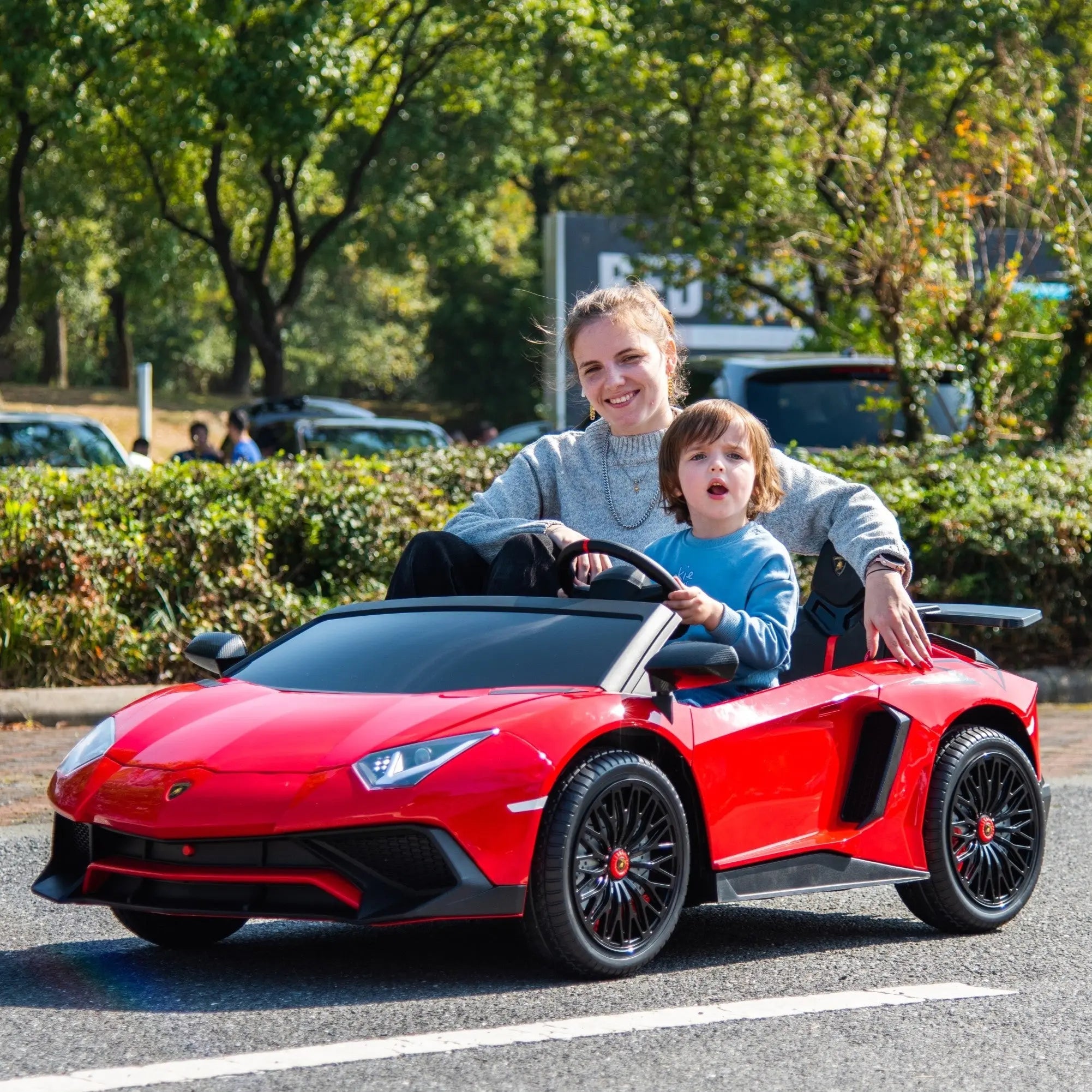 24V Lamborghini Aventador 2 Seater Ride On Car for Kids: Advanced Brushless Motor &amp; Differential for High-Octane Fun