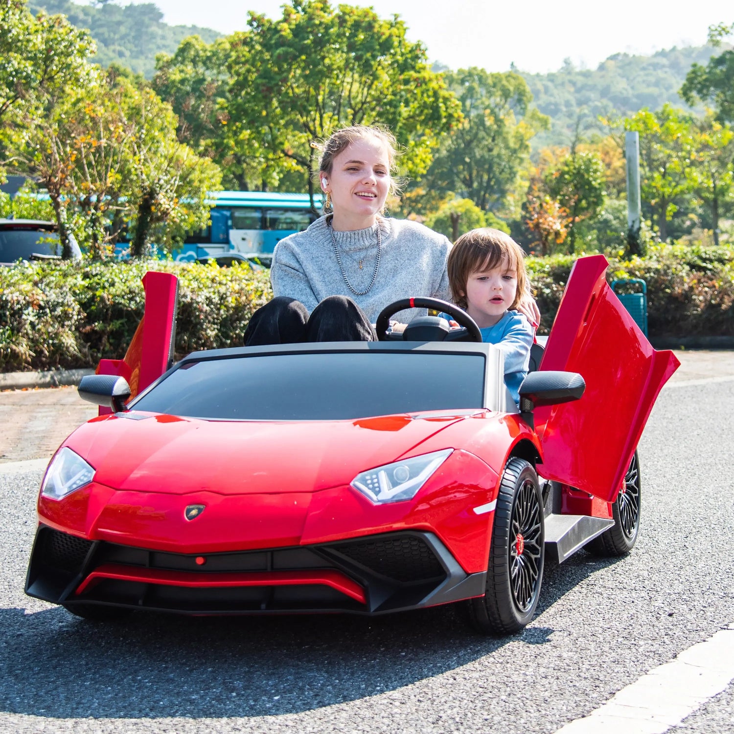 24V Lamborghini Aventador 2 Seater Ride On Car for Kids: Advanced Brushless Motor &amp; Differential for High-Octane Fun