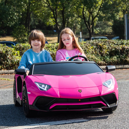 24V Lamborghini Aventador 2 Seater Ride On Car for Kids: Advanced Brushless Motor &amp; Differential for High-Octane Fun