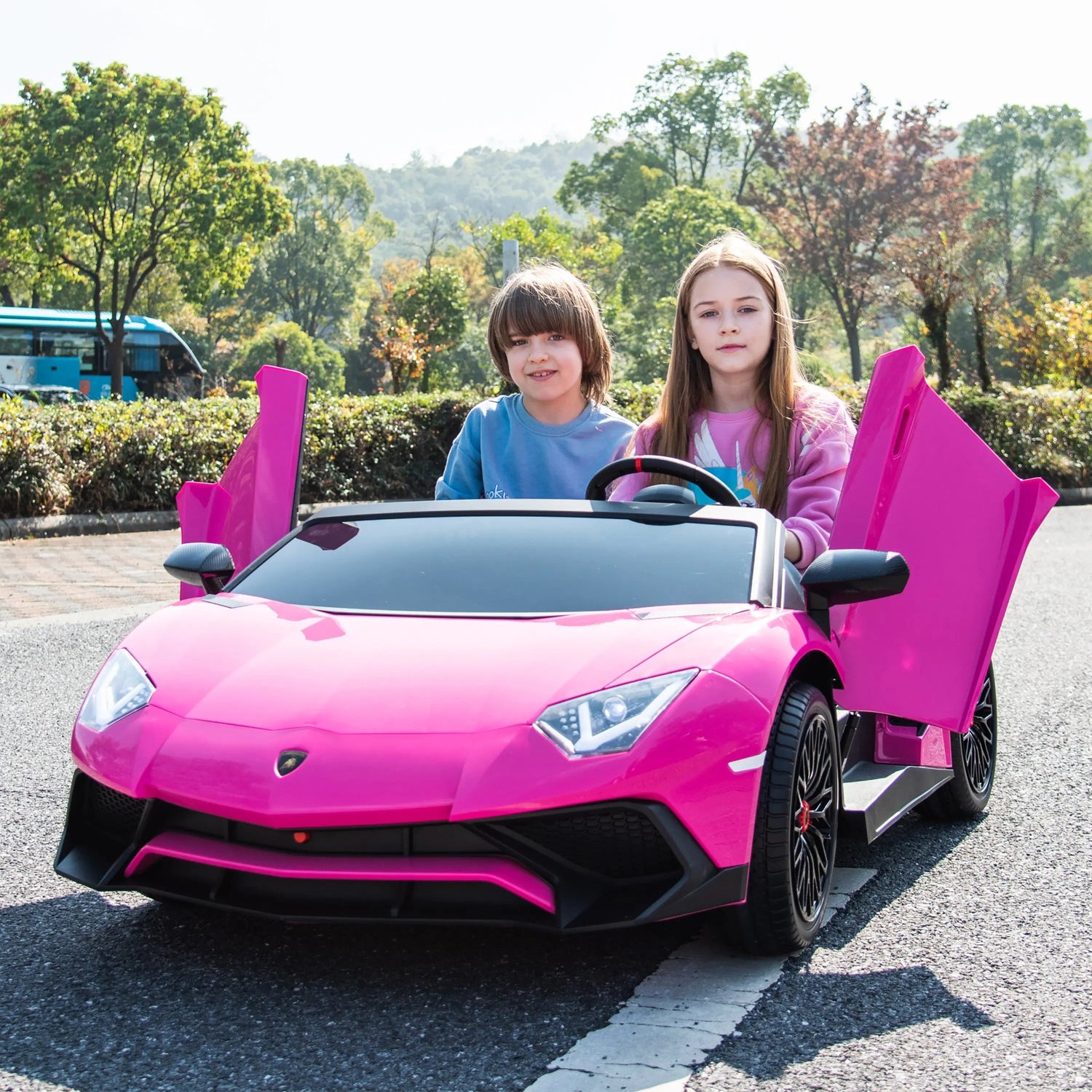 24V Lamborghini Aventador 2 Seater Ride On Car for Kids: Advanced Brushless Motor &amp; Differential for High-Octane Fun