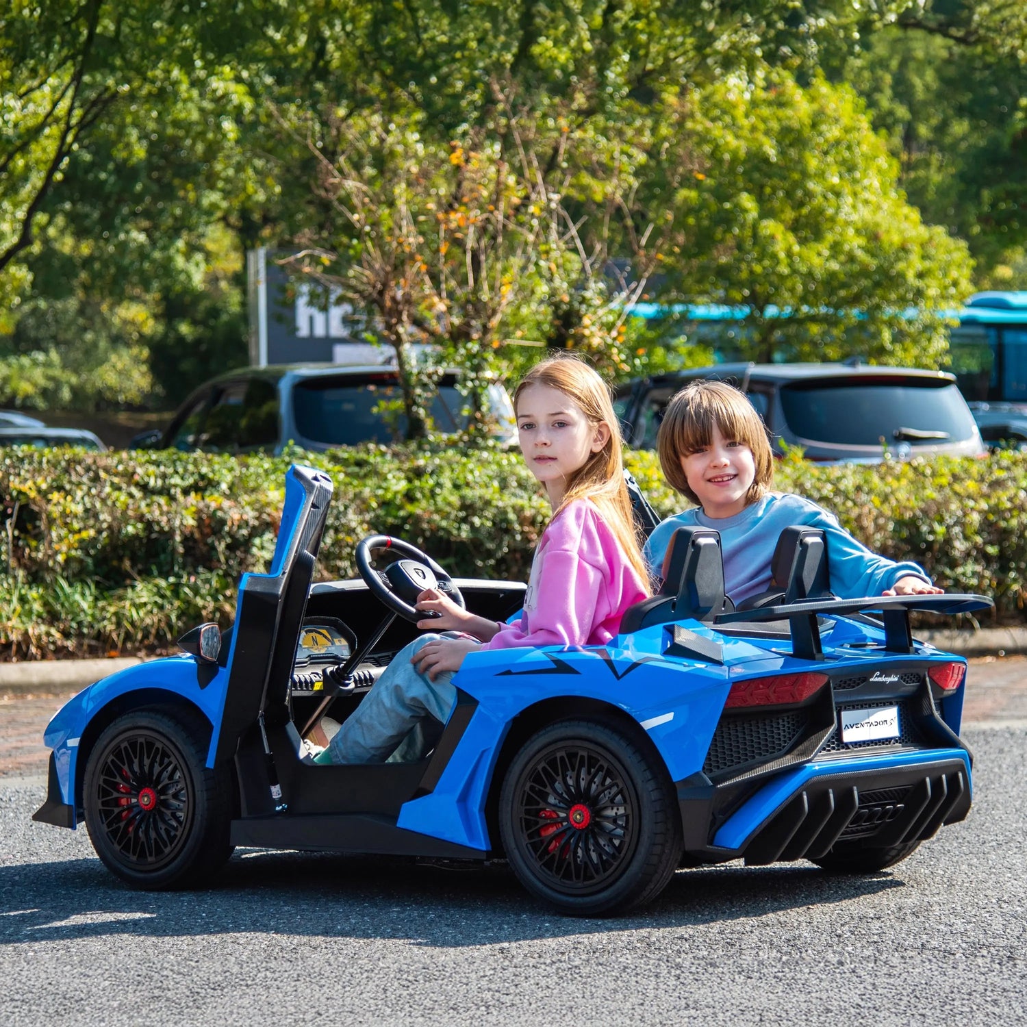 24V Lamborghini Aventador 2 Seater Ride On Car for Kids: Advanced Brushless Motor &amp; Differential for High-Octane Fun