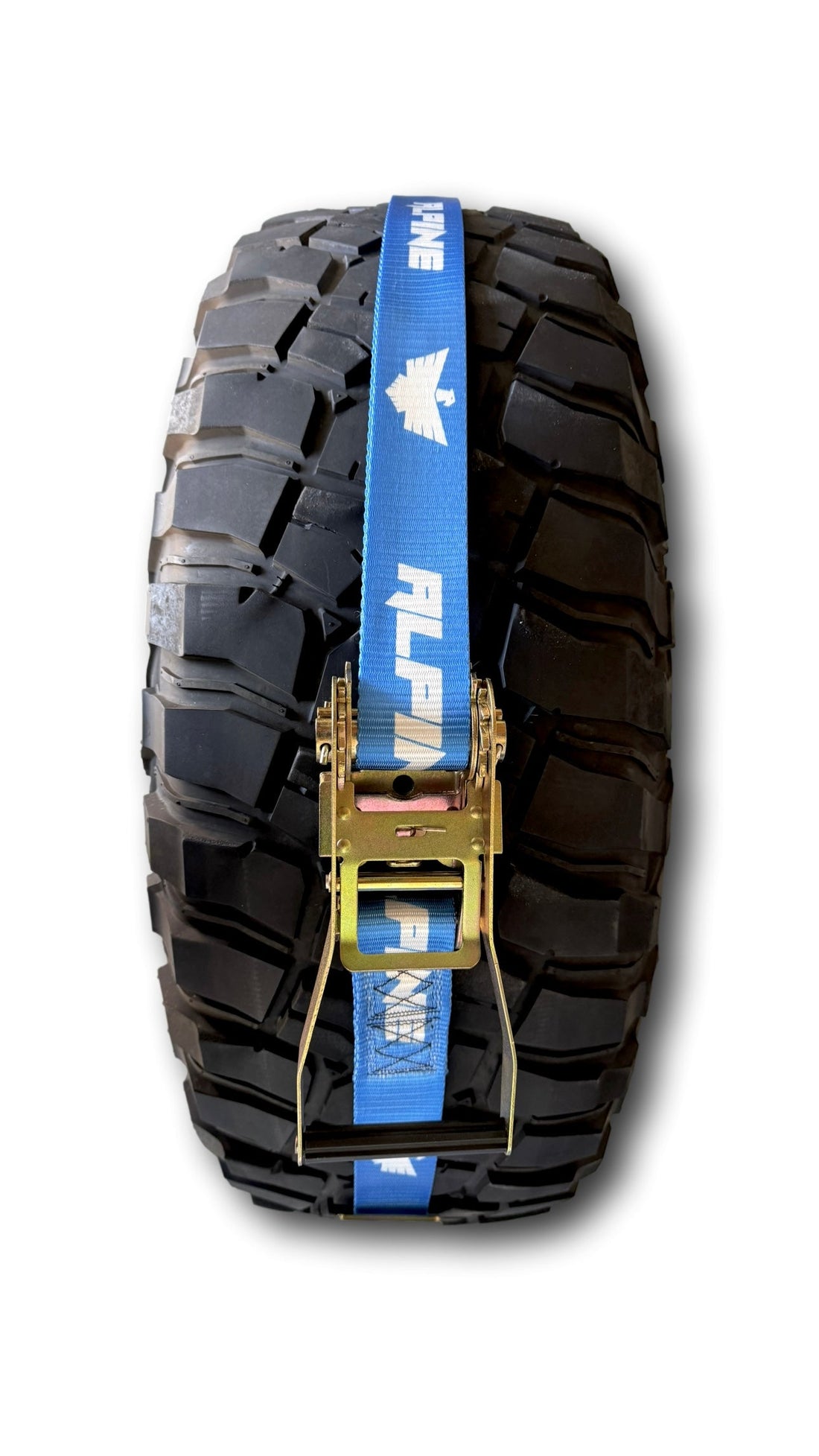 Blue Tire Tie Down (Single Strap) Alpine Offroad