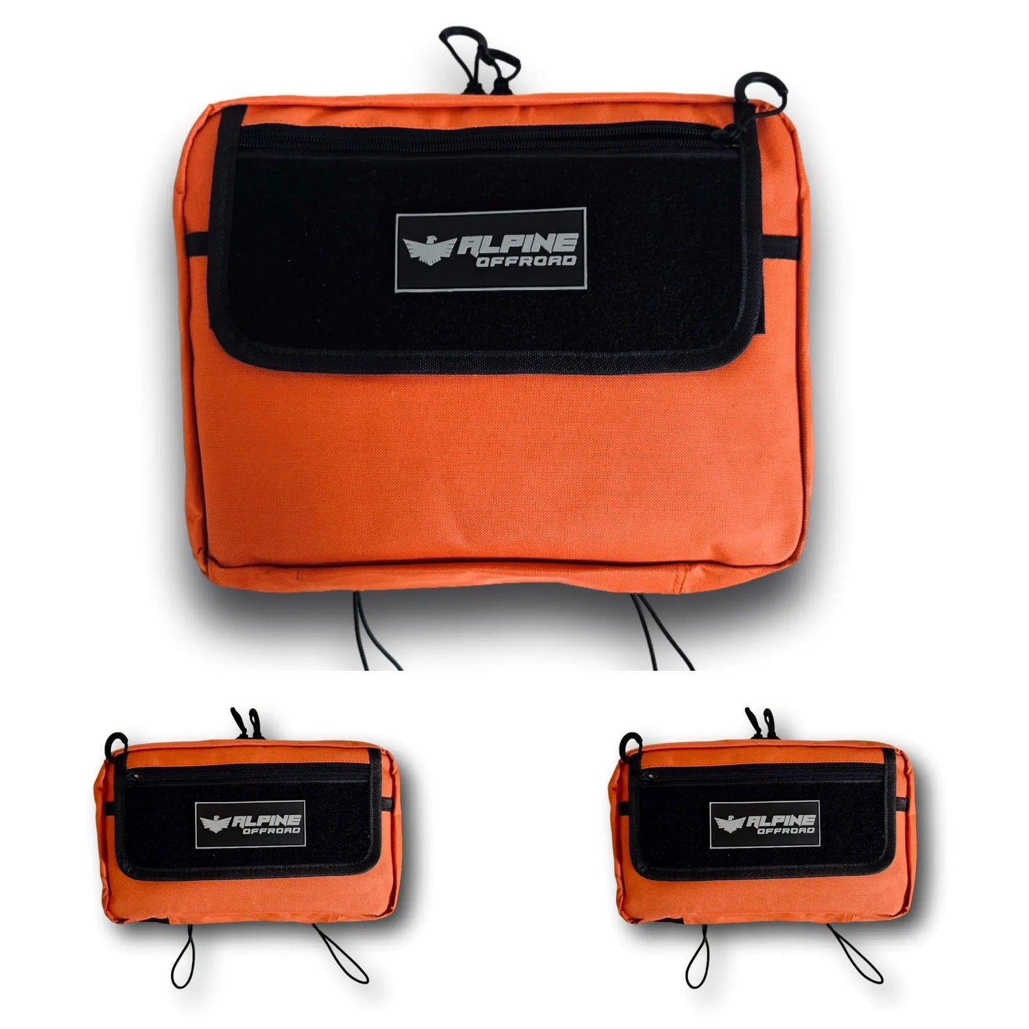 Orange Molle Pouch Set- (1 Large, 2 Medium) Alpine Offroad