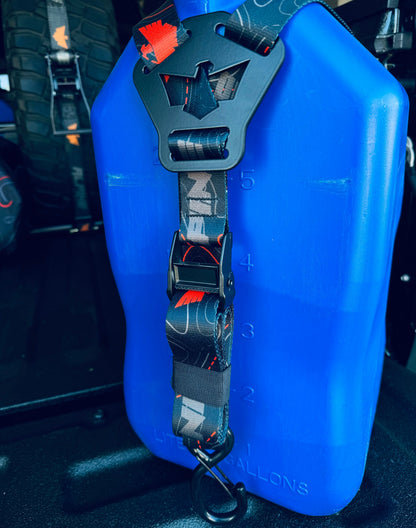 Dual Y Fuel Jug Strap- Orange Topo Alpine Offroad