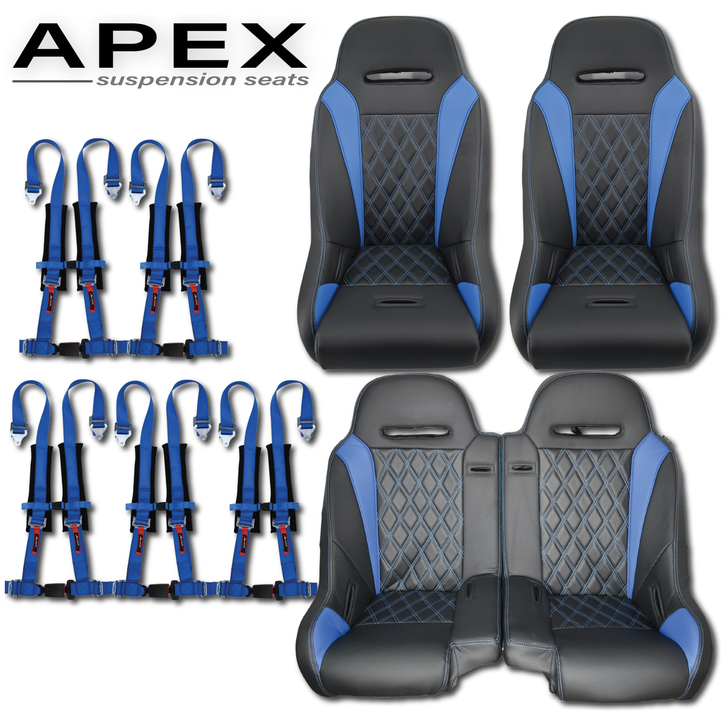 Aces Racing - 2024+ Polaris XP Bench Seat and Bucket Seat Combo