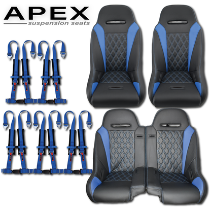Aces Racing - 2024+ Polaris XP Bench Seat and Bucket Seat Combo