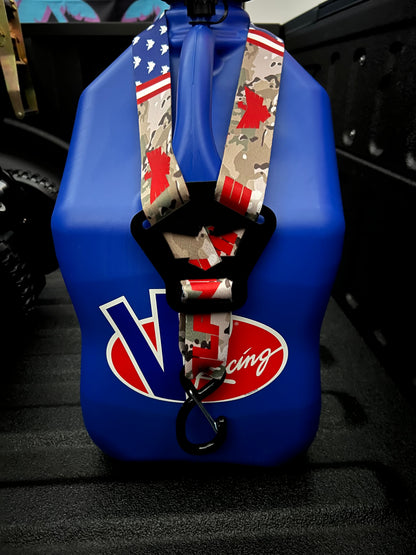 Dual Y Fuel Jug Strap-Stars and Camo Alpine Offroad