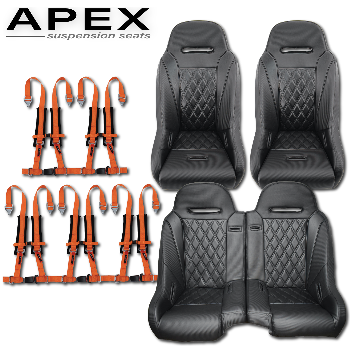 Aces Racing - 2024+ Polaris XP Bench Seat and Bucket Seat Combo