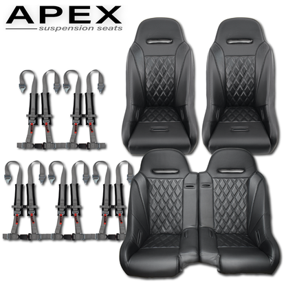 Aces Racing - 2024+ Polaris XP Bench Seat and Bucket Seat Combo