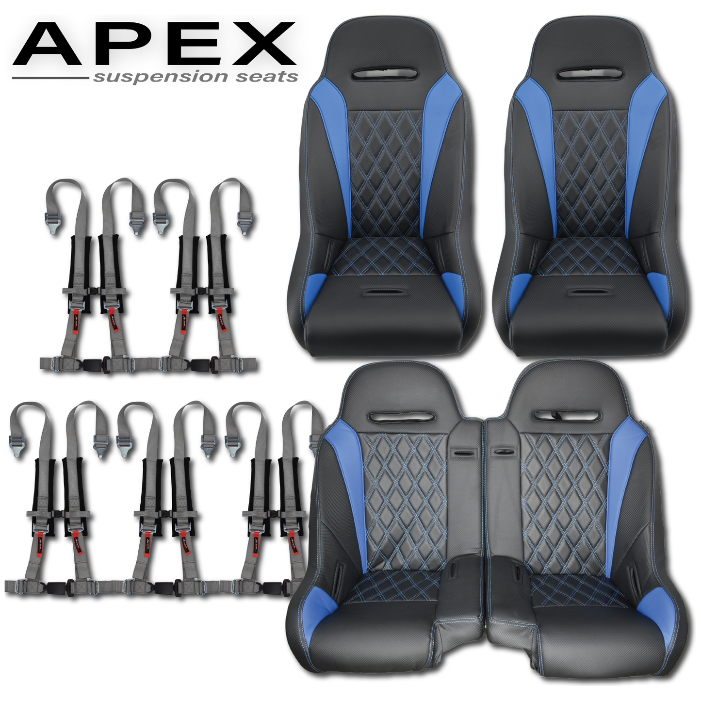 Aces Racing - 2024+ Polaris XP Bench Seat and Bucket Seat Combo