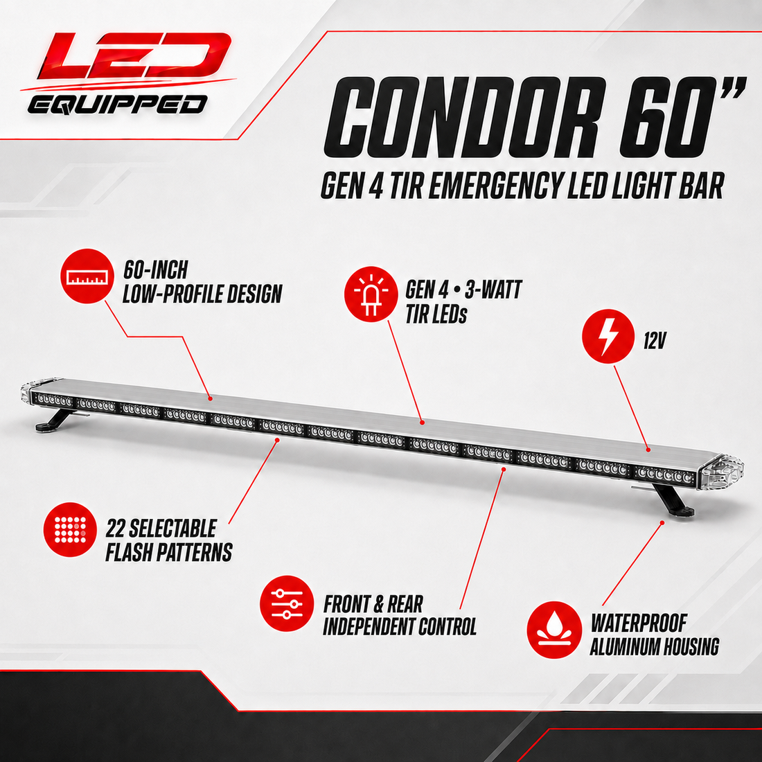 Condor Emergency LED Light bar 60in