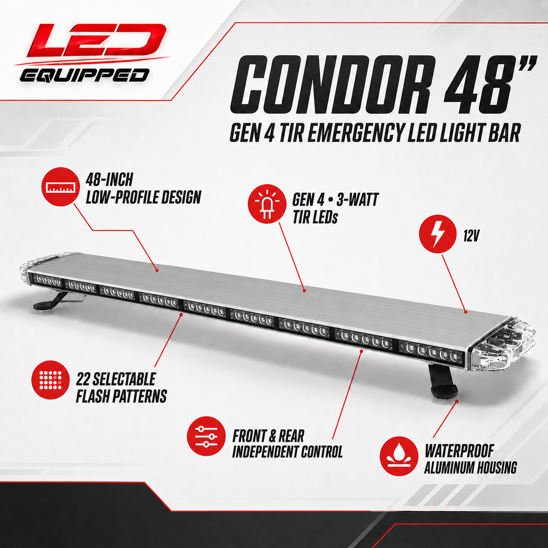 Condor Emergency LED Light bar 48in