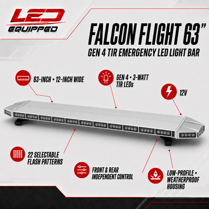 Falcon Flight Emergency LED Light Bar 63 in