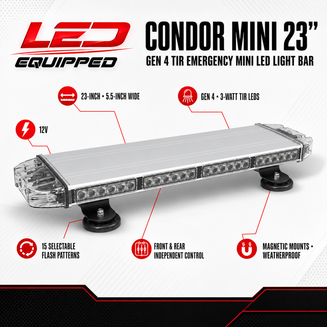 Condor Emergency LED Light bar 23in