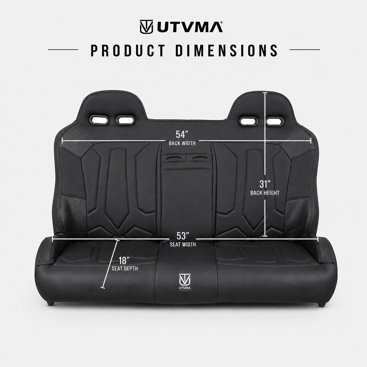 General 1000 Rear Bench Seat W Harnesses (2017+)