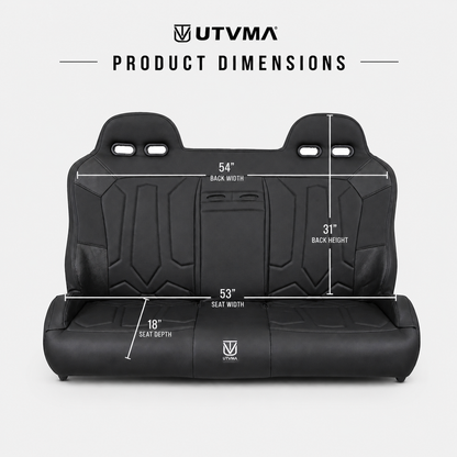 General 1000 Rear Bench Seat W Harnesses (2017+)