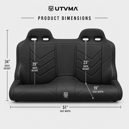 Maverick X3 Rear Bench Seat W Harnesses (2017+)